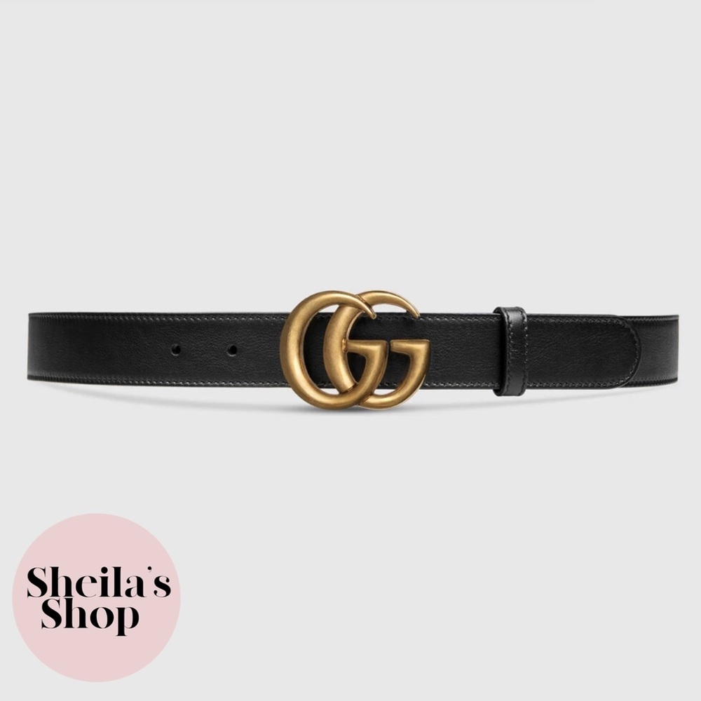 NWT Gucci Leather Belt with Double G Buckle, Sizes 75 & 80